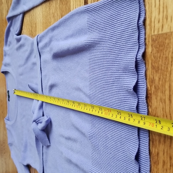 (14) Papaya Soft Knit Pastel Long Sleeve Tie Waist Sweater Fall Winter Modest - Picture 4 of 10